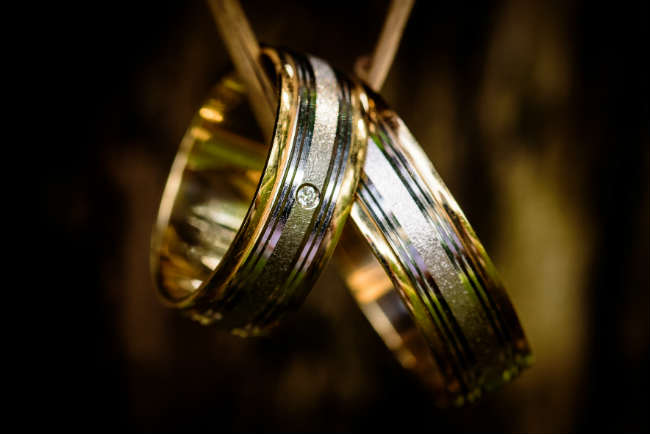 Two Hanging Wedding Bands