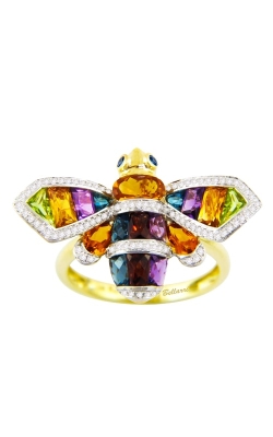 Bellarri Queen Bee 14K Yellow Gold Diamond & Multicolor Gemstone Ring