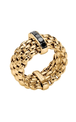 Panorama 18K Flexible Gold & Black Diamond Ring