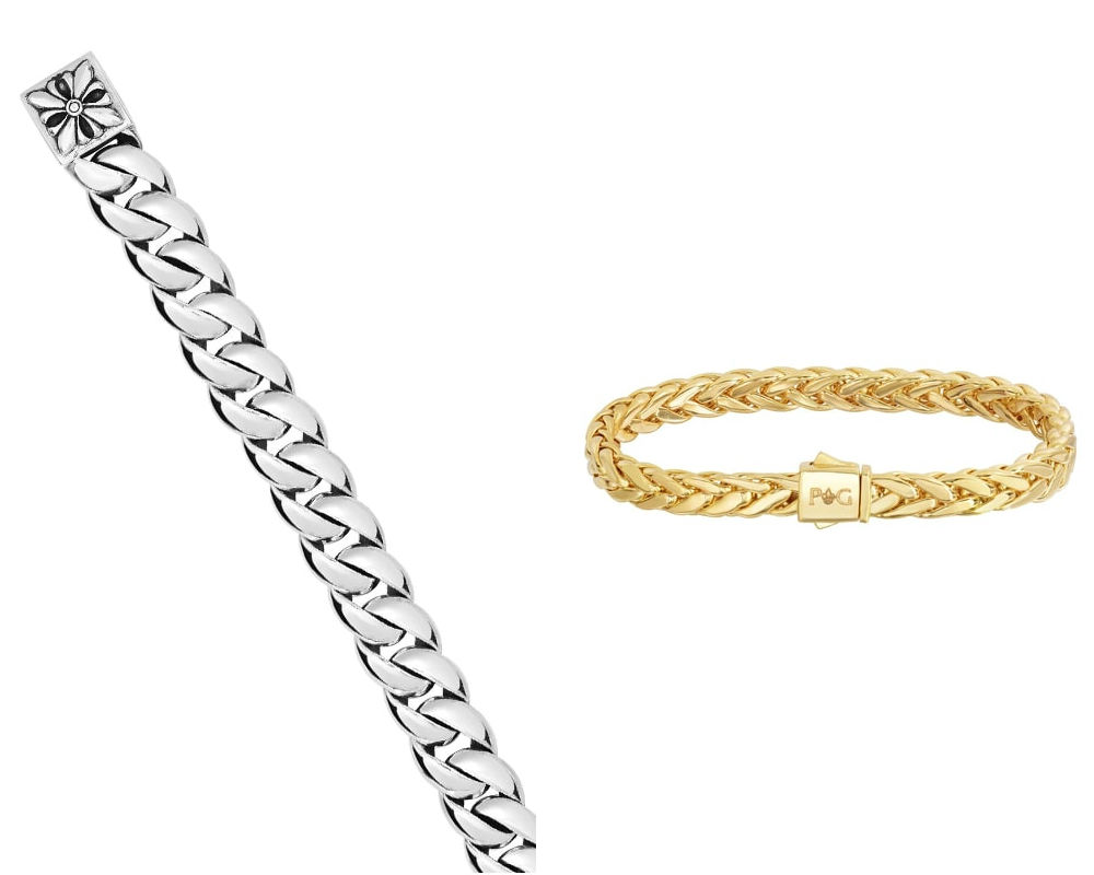 Chain link bracelets at BARONS Jewelers