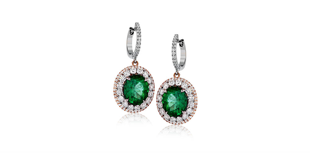 Simon G Emerald Drop Earrings