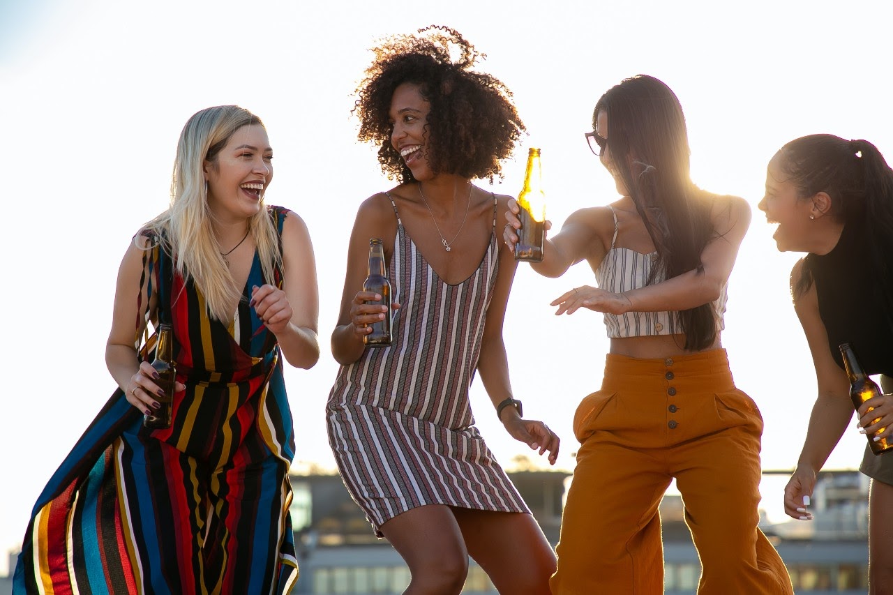 group of friends laughing