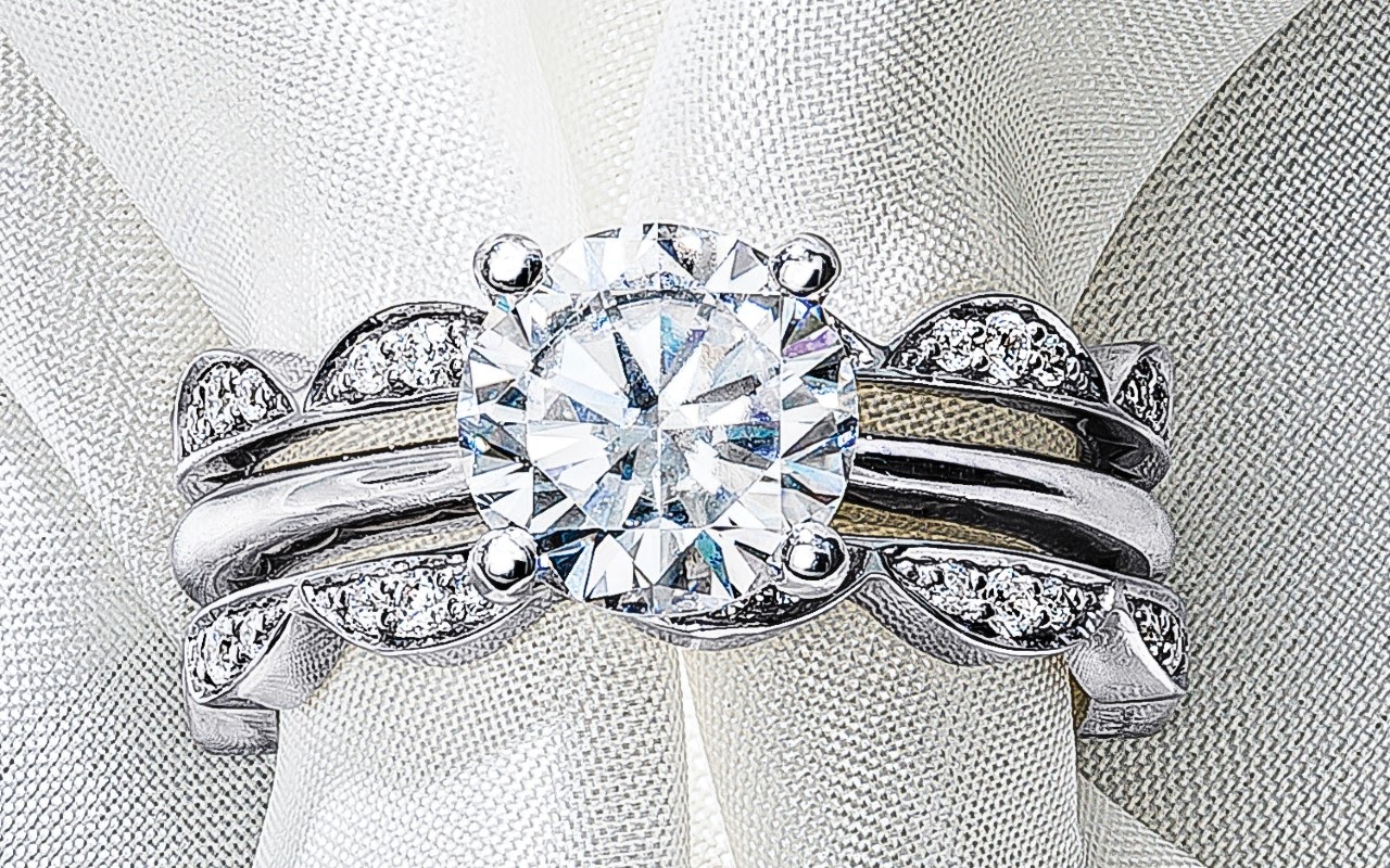 bridal ring crescent crown