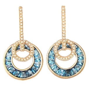 gemstone drop earrings