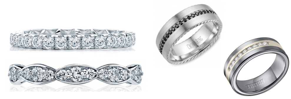 A. Jaffe and CrownRing Eternity Wedding Bands