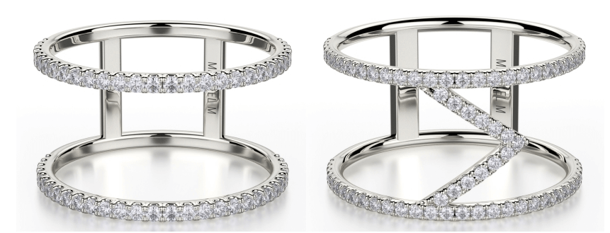 Michael M Fashion Ring F278-6.5 and F282-5 Available at BARONS Jewelers