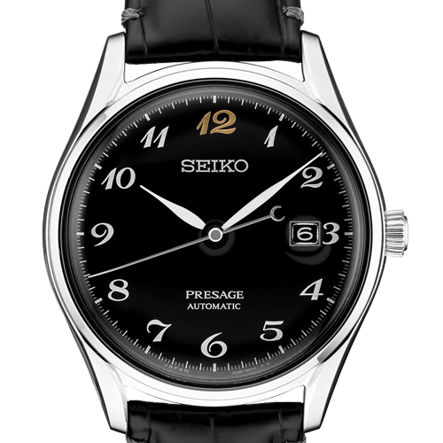 Seiko Presage Black Urushi Lacquer Automatic Watch SJE081