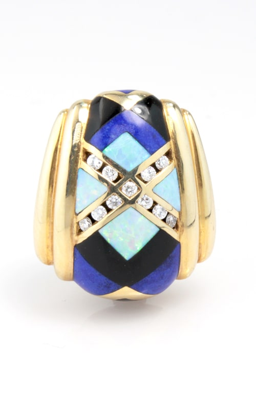 14K Asch Grossbardt Diamond Multicolor Slide Pendant with Diamonds DGASH01296