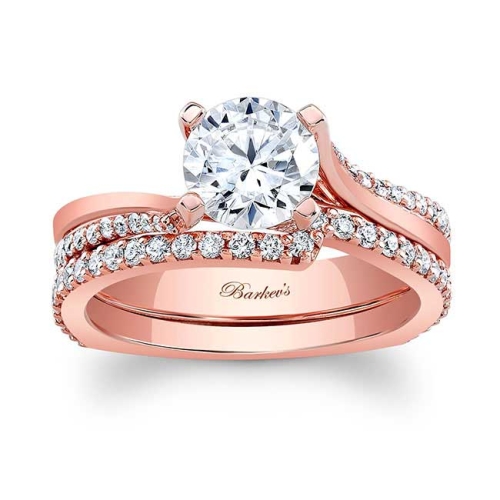 Barkev's Rose Gold Bridal Set #7693SP