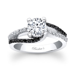 Barkev's Black Diamond Engagement Ring #7677LBK Barkev's Black Diamond Engagement Ring #7677LBK