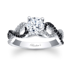 Barkev's Black Diamond Engagement Ring #7714LBK