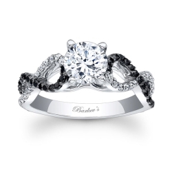 Barkev's Black Diamond Engagement Ring #7714LBK Barkev's Black Diamond Engagement Ring #7714LBK