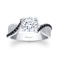 Barkev's Black Diamond Engagement Ring #7881LBK Barkev's Black Diamond Engagement Ring #7881LBK