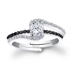 Barkev's Black Diamond Engagement Ring #7907SBK Barkev's Black Diamond Engagement Ring #7907SBK
