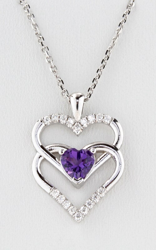 Barkev's White Gold Amethyst Necklace AM-6889N | Barkev's