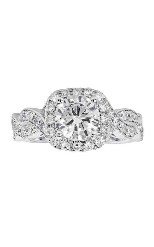 14K Cushion Halo Diamond Infinity Engagement Ring BARON01704 14K Cushion Halo Diamond Infinity Engagement Ring BARON01704
