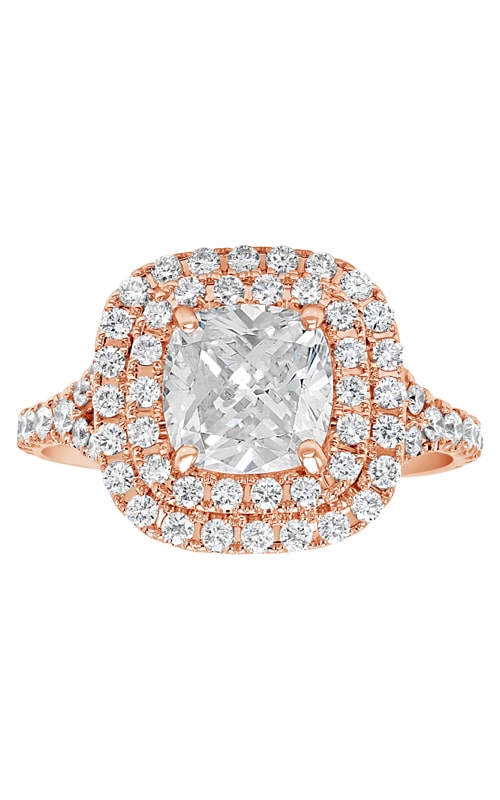 14K Double Cushion Halo Diamond Engagement Ring BARON00125-P 14K Double Cushion Halo Diamond Engagement Ring BARON00125-P