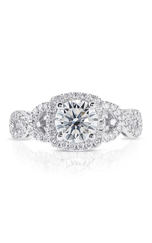 14K Cushion Halo Diamond Infinity Engagement Ring BARON00323-W 14K Cushion Halo Diamond Infinity Engagement Ring BARON00323-W