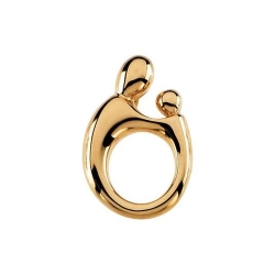14K Yellow Gold Mother and Child Pendant. Medium, #83167-100108-P thumbnail 1