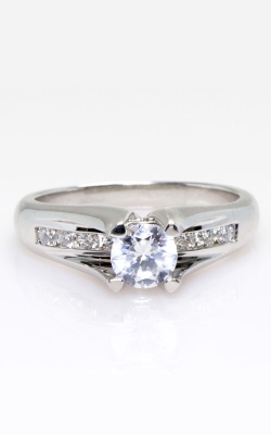 Platinum Floating Center Engagement Ring #287805