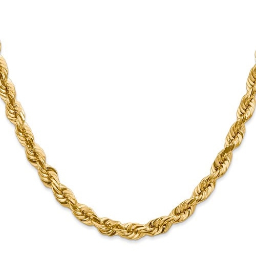 Solid white gold rope chain top