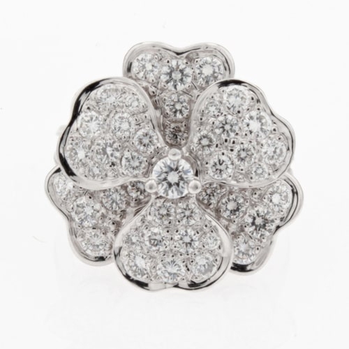 14K White Gold 1.50ct Diamond Flower Ring DRL4W02669