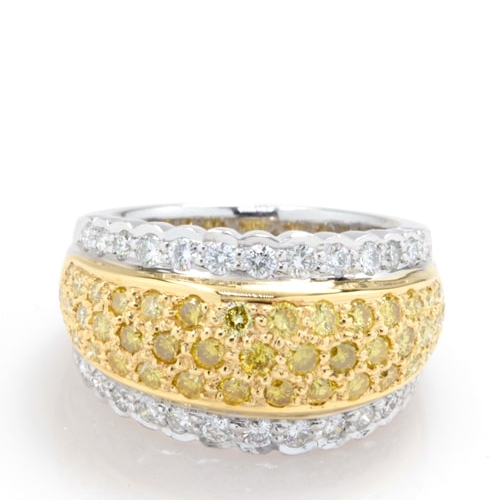18K Two-Tone Yellow & White Diamond Ring DRL8T00430