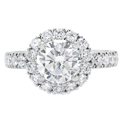 14K Two-Tone Vintage Style Diamond Halo Engagement Ring BARON00037