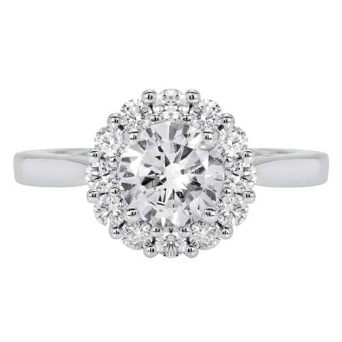 14K Classic Diamond Halo Engagement Ring BARON00064