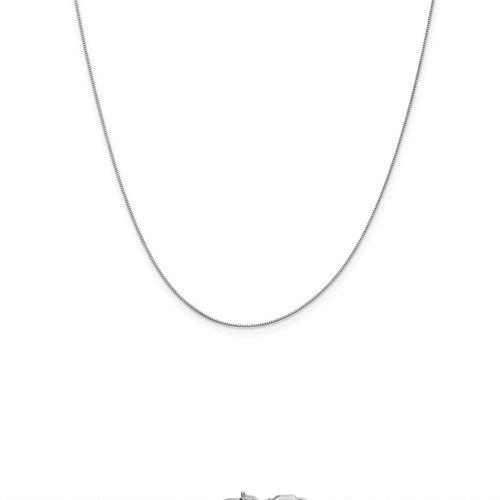 14K White Gold .5mm Box Chain