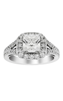 14K Split Shank Cushion Halo Engagement Ring BARON01624 14K Split Shank Cushion Halo Engagement Ring BARON01624