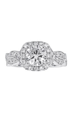 14K Cushion Halo Diamond Infinity Engagement Ring BARON01704