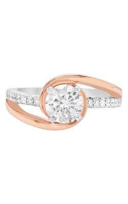 14K Modern Two-Tone Bypass Engagement Ring BARON01713