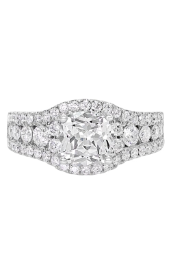 14K Cushion Halo Diamond Engagement Ring BARON01740