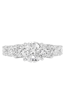 14K Three Stone Modern Engagement Ring BARON00281 14K Three Stone Modern Engagement Ring BARON00281
