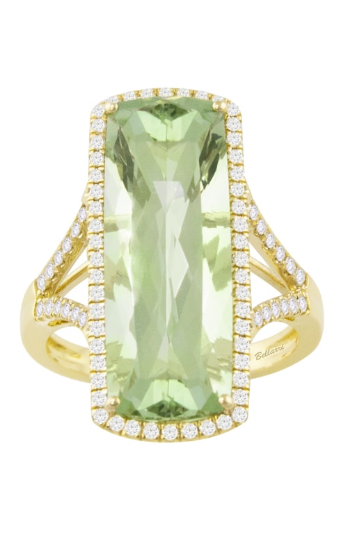 Silk Road 14K Yellow Gold Diamond & Prasiolite Ring, Style R9349YG14PA Silk Road 14K Yellow Gold Diamond & Prasiolite Ring, Style R9349YG14PA