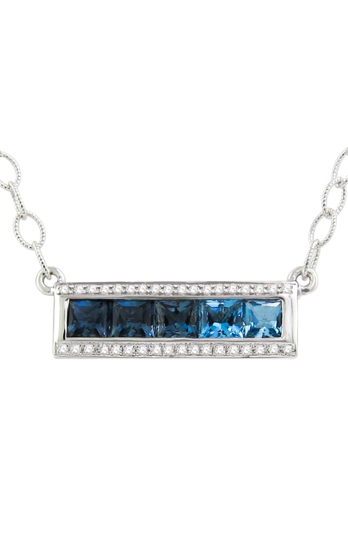 Bellarri Eternal Love 14K White Gold Diamond & Blue Topaz Pendant, Style P2168W14BT Bellarri Eternal Love 14K White Gold Diamond & Blue Topaz Pendant, Style P2168W14BT