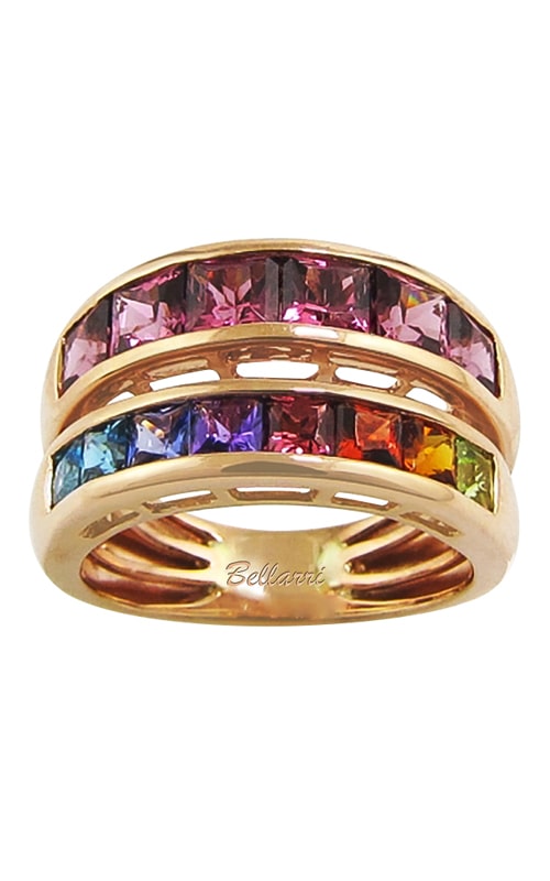 Bezel set gemstone ring with 