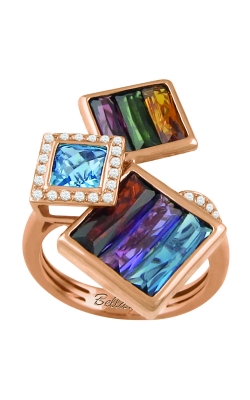 Bellarri Rhapsody 14K Rose Gold Diamond & Multi-Color Ring, Style R9140PG14MM