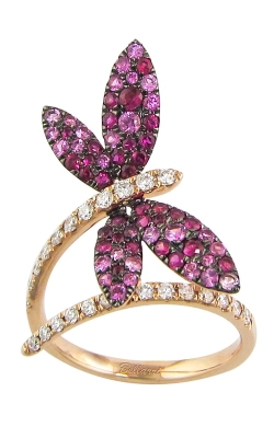 Princessa 14K Rose Gold Diamond & Pink Sapphire Butterfly Ring, Style R9393PG14PS