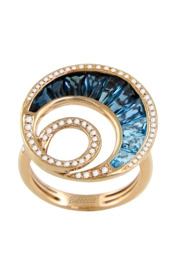 Bellarri Malibu Wave 14K Rose Gold Diamond & Blue Topaz Ring, Style R9455PG14BT