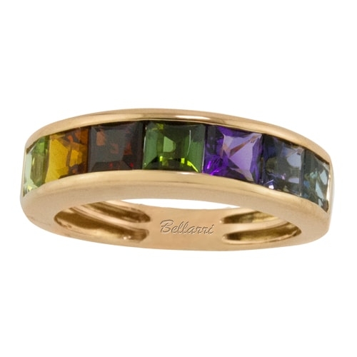Bellarri Eternal Love 14K Rose Gold Multi-Color Ring, Style# R9019PG14/M