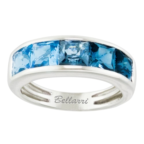 Bellarri Eternal Love 14K Diamond & Blue Topaz Ring, Style# R9018W14BT-7