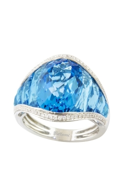 Bellarri Colors of Passion 14K White Gold Diamond & Swiss Blue Topaz Ring, Style R8989W14SBT
