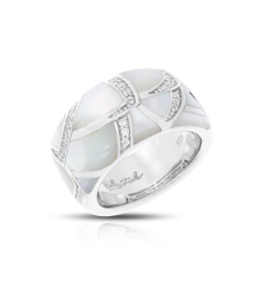Belle Etoile Sirena White Mother-of-Pearl Ring