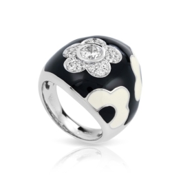 Belle Etoile Fleur Black Ring