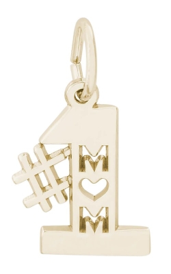 Rembrandt Gold Number One Mom Charm 6179-14KY