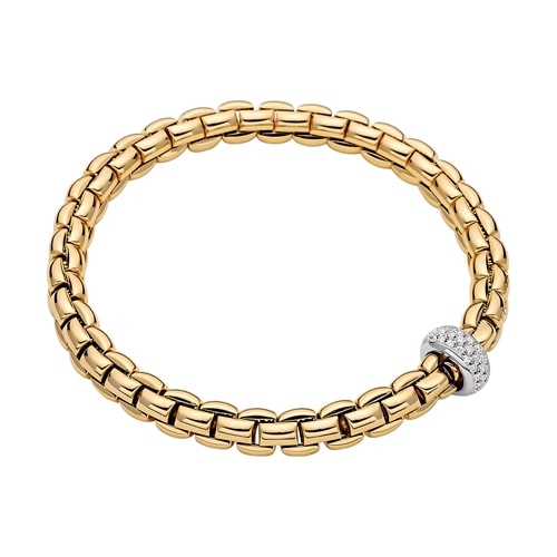 Eka 18K Gold Flex'it Bracelet with Pave Diamonds 70705BX-PB-G-XBX-00M