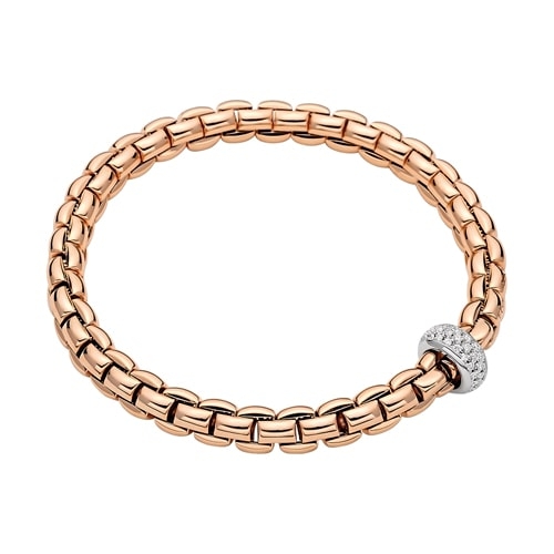 Eka 18K Gold Flex'it Bracelet with Pave Diamonds 70705BX-PB-R-XBX-00M
