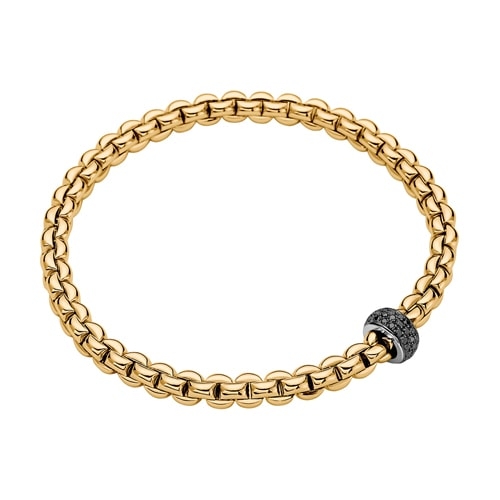 Eka 18K Gold Flex'it Bracelet with Black Diamonds 72110BX-PN-G-X1X-0XL